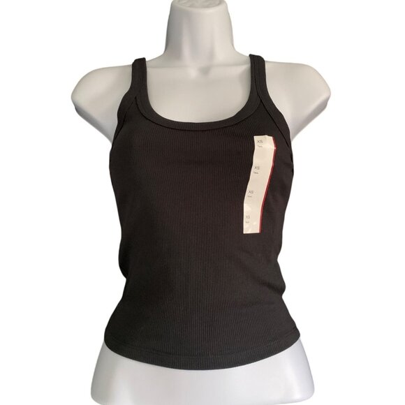 Wild Fable Junior Teens Black Ribbed Racerback Tank Top Size XS - Picture 1 of 10